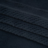 Medium Pile Recycled Polyester Faux Fur - Dark Teal Diamonds Texture