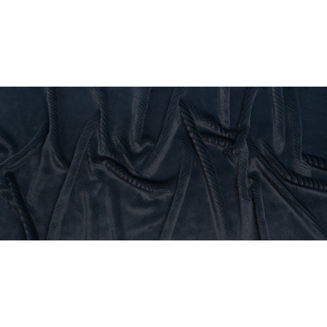 Medium Pile Recycled Polyester Faux Fur - Dark Teal Diamonds Texture