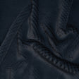 Medium Pile Recycled Polyester Faux Fur - Dark Teal Diamonds Texture