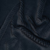 Medium Pile Recycled Polyester Faux Fur - Dark Teal Diamonds Texture