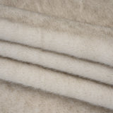 Plush Two-Tone Short Pile Recycled Polyester Faux Fur - Ivory with Black Tips