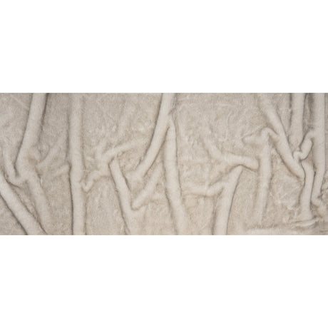 Plush Two-Tone Short Pile Recycled Polyester Faux Fur - Ivory with Black Tips