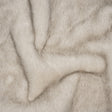 Plush Two-Tone Short Pile Recycled Polyester Faux Fur - Ivory with Black Tips