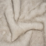 Plush Two-Tone Short Pile Recycled Polyester Faux Fur - Ivory with Black Tips