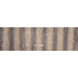 Plush Three-Tone Long Pile Recycled Polyester Faux Fur - Ivory, Tan and Charcoal Soft Stripes