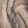 Plush Three-Tone Long Pile Recycled Polyester Faux Fur - Ivory, Tan and Charcoal Soft Stripes