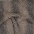 Plush Three-Tone Long Pile Recycled Polyester Faux Fur - Gray, Tan and Charcoal Soft Stripes