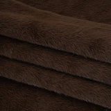Short Pile Recycled Polyester Faux Fur - Brown