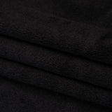 Super Short Pile Wool Blend Faux Sherling - Black