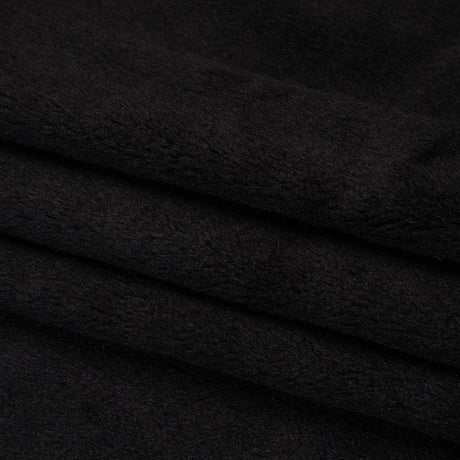 Super Short Pile Wool Blend Faux Sherling - Black