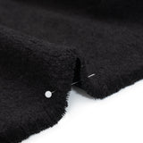 Super Short Pile Wool Blend Faux Sherling - Black