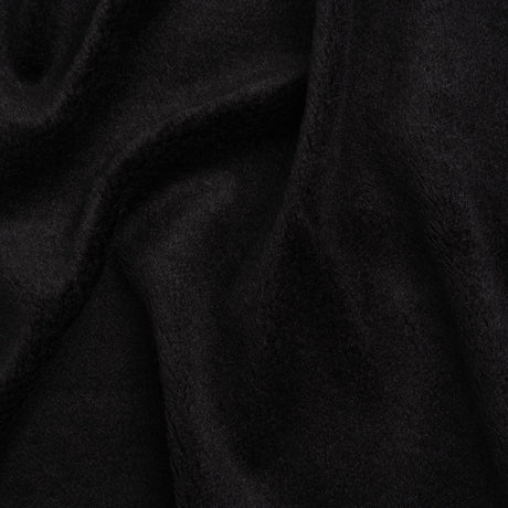 Super Short Pile Wool Blend Faux Sherling - Black