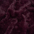 Textured Medium Pile Recycled Polyester Faux Fur - Port Wine Red