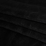 Plush Short Pile Recycled Polyester Faux Fur - Black