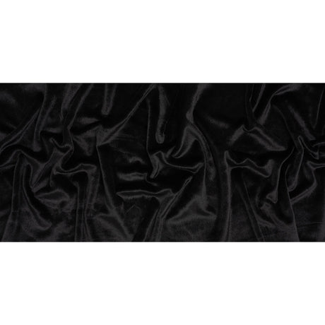 Plush Short Pile Recycled Polyester Faux Fur - Black
