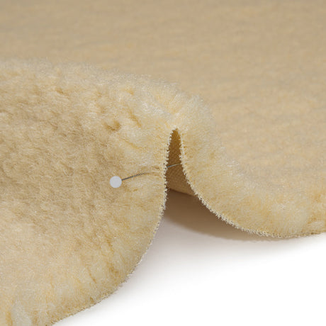 Recycled Polyester Faux Sherling Fur - Ecru