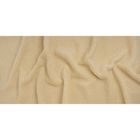 Recycled Polyester Faux Sherling Fur - Ecru