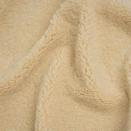 Recycled Polyester Faux Sherling Fur - Ecru