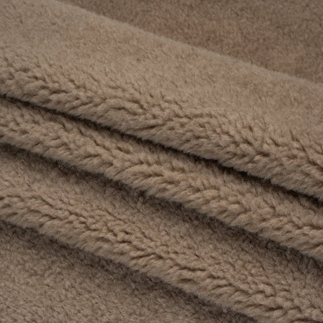 Recycled Polyester Faux Sherling Fur - Warm Gray