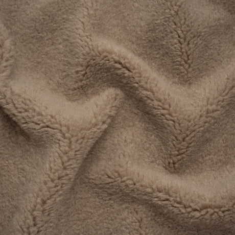 Recycled Polyester Faux Sherling Fur - Warm Gray