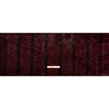 Plush Short Pile Recycled Polyester Faux Fur - Burgundy and Black Woodgrain Print