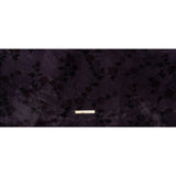 Plush Short Pile Recycled Polyester Faux Fur - Dark Purple, Charcoal and Burgundy Floral Print
