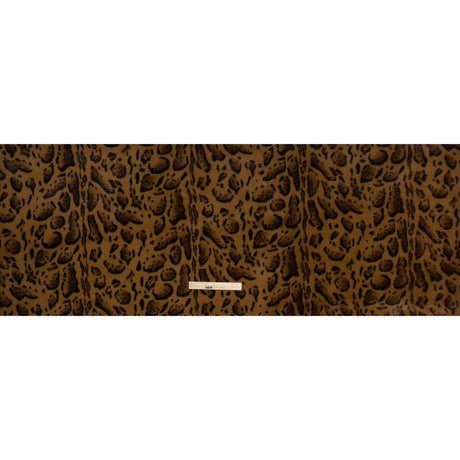Plush Short Pile Recycled Polyester Faux Fur - Tan, Brown and Black Animal Spots Print