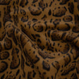 Plush Short Pile Recycled Polyester Faux Fur - Tan, Brown and Black Animal Spots Print