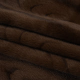 Plush Short Pile Recycled Polyester Faux Fur - Brown and Black Woodgrain Print