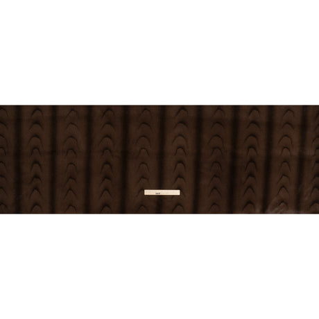 Plush Short Pile Recycled Polyester Faux Fur - Brown and Black Woodgrain Print