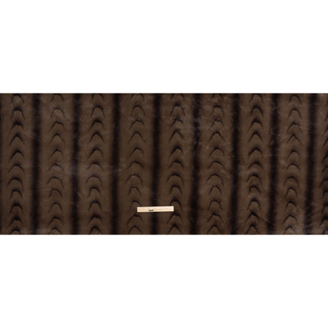 Plush Short Pile Recycled Polyester Faux Fur - Light Brown and Black Woodgrain Print