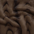 Plush Short Pile Recycled Polyester Faux Fur - Light Brown and Black Woodgrain Print