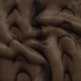 Plush Short Pile Recycled Polyester Faux Fur - Light Brown and Black Woodgrain Print