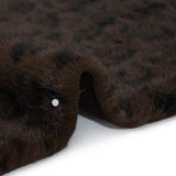 Plush Short Pile Recycled Polyester Faux Fur - Chocolate Brown and Black Animal Print
