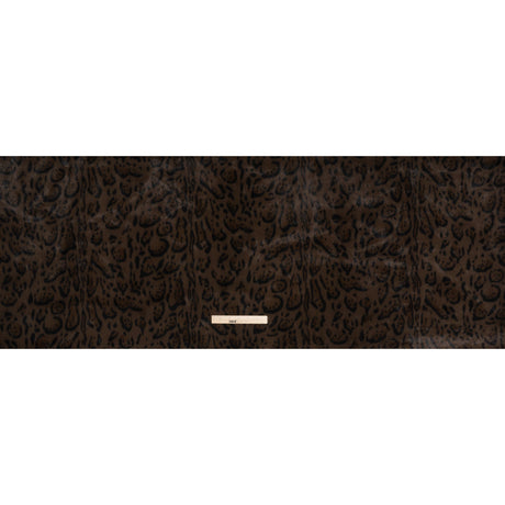 Plush Short Pile Recycled Polyester Faux Fur - Chocolate Brown and Black Animal Print