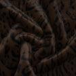 Plush Short Pile Recycled Polyester Faux Fur - Chocolate Brown and Black Animal Print