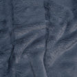Short Pile Recycled Polyester Faux Fur - Slate Blue Cut Stripes