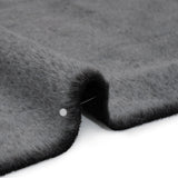 Two-Tone Short Pile Recycled Polyester Faux Fur - Black and Gray