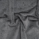 Two-Tone Short Pile Recycled Polyester Faux Fur - Black and Gray
