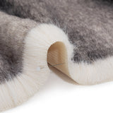 Plush Two-Tone Medium Pile Recycled Polyester Faux Fur - Ivory and Gray