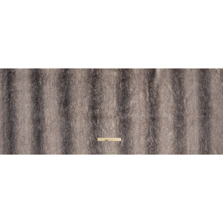 Plush Two-Tone Medium Pile Recycled Polyester Faux Fur - Ivory and Gray