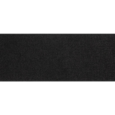 Metallic Elastic Trim Made in Italy - 2.125" - Black on Black