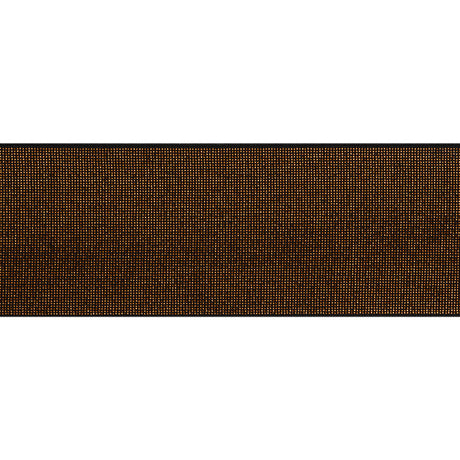 Metallic Elastic Trim Made in Italy - 2.125" - Golden Orange on Black