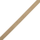 Grosgrain Ribbed Velvet Ribbon Trim Made in Italy - 0.375" - Beige