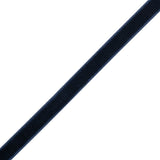Grosgrain Ribbed Velvet Ribbon Trim Made in Italy - 0.375" - Navy