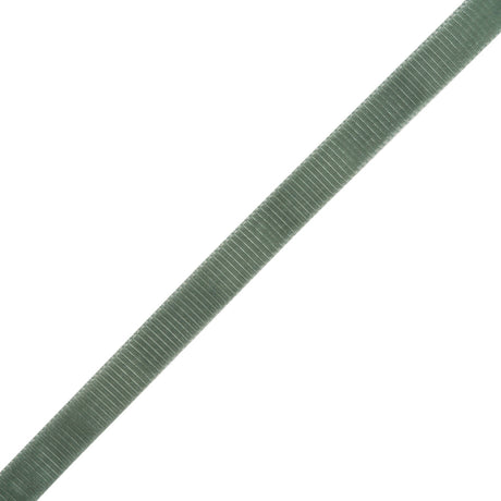 Grosgrain Ribbed Velvet Ribbon Trim Made in Italy - 0.375" - Light Green