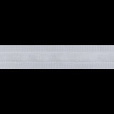Velvet Stripe Woven Ribbon Trim Made in Italy - 0.75" - White
