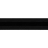 Velvet Stripe Woven Ribbon Trim Made in Italy - 0.75" - Black