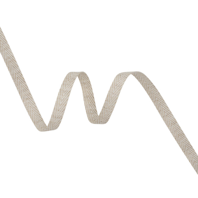 Linen Blend Twill Tape Made in Italy - 10mm - Oatmeal