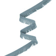 Cotton Grosgrain Ribbon with Fringe Made in Italy - 0.875" - Light Blue